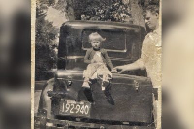 Melanie with her dad